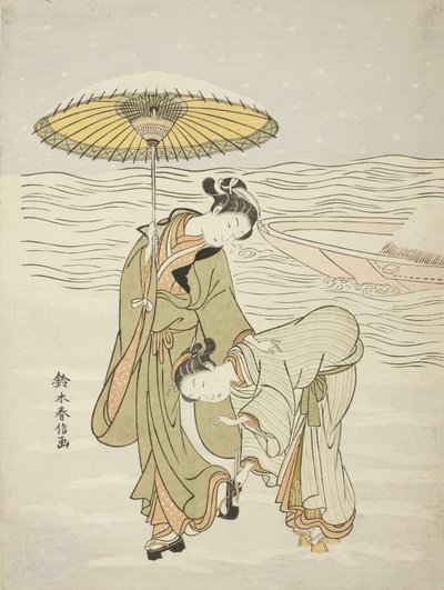 El Geta obstruido por la nieve de Suzuki Harunobu