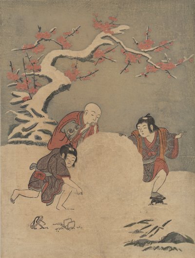 La bola de nieve de Suzuki Harunobu