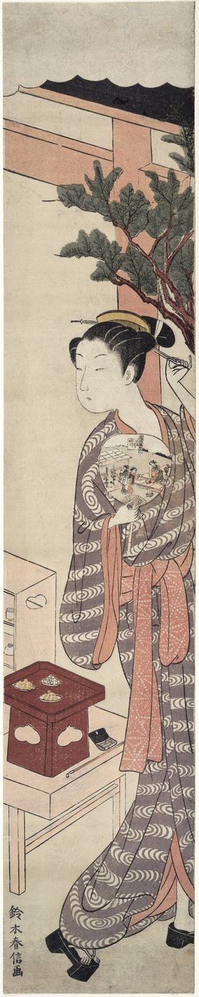El puesto de té - Kagiya Osen, c.1769 de Suzuki Harunobu