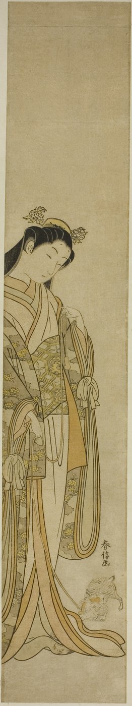 La tercera princesa y su gatito de Suzuki Harunobu