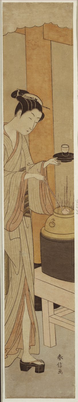 La camarera Osen de la casa de té Kagiya de Suzuki Harunobu