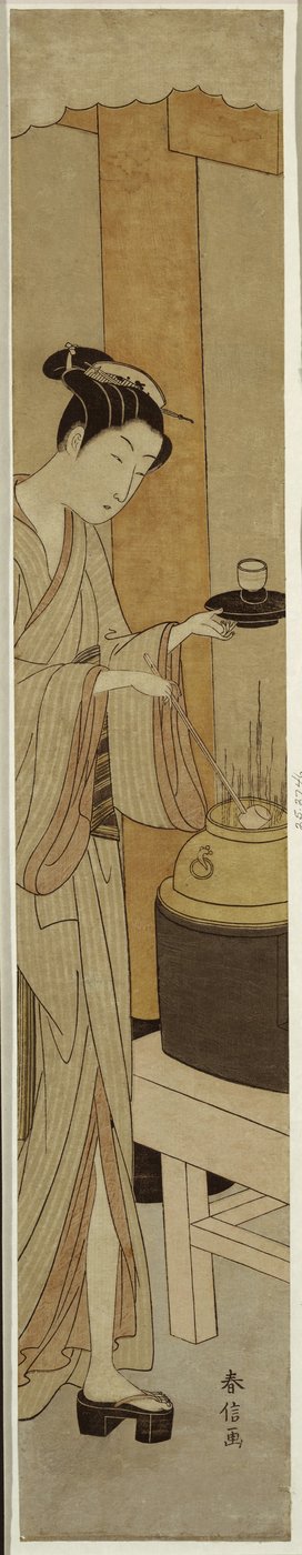 La camarera Osen de la casa de té Kagiya, c.1769-70 de Suzuki Harunobu