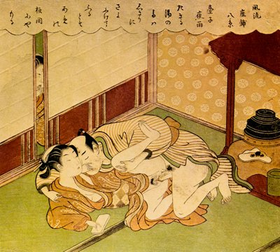 Dos amantes, c. 1750 de Suzuki Harunobu