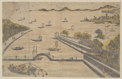 Vista de Fukagawa, Edo de Suzuki Harunobu