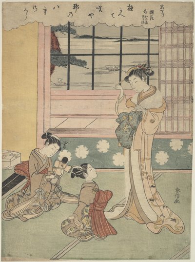Ventana abierta hacia el mar de Suzuki Harunobu
