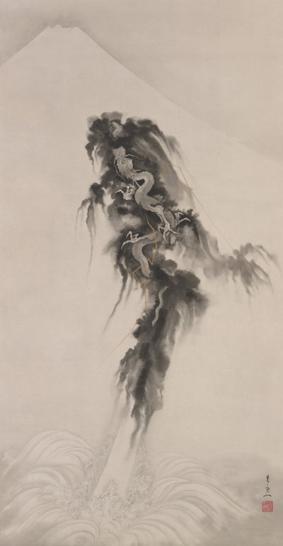 Dragón Naciente y Monte Fuji de Suzuki Kiitsu