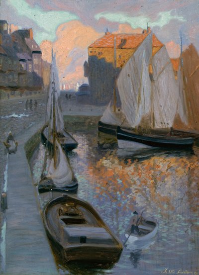 El puerto de Honfleur de Sven Otto Lindstrom