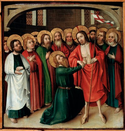La incredulidad de Santo Tomás, c. 1500 de Swabian master
