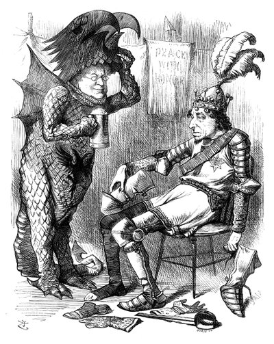 San Jorge y el Dragón Después de la actuación, 1878 de Swain