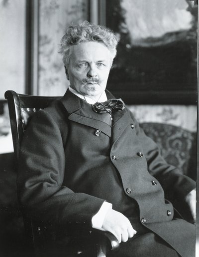 August Strindberg en su casa en Estocolmo de Swedish Photographer