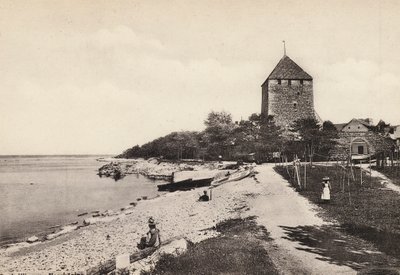 Suecia: Gotland, Wisby, Kruttornet (fotografía b/n) de Swedish Photographer