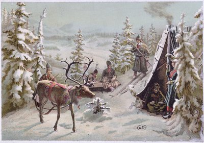 Norte de Suecia: migración otoñal en Laponia alrededor de Lulea, finales del siglo XIX de Swedish School