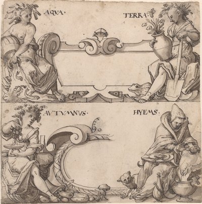 Agua y Tierra/Otoño e Invierno de Swiss 16th Century