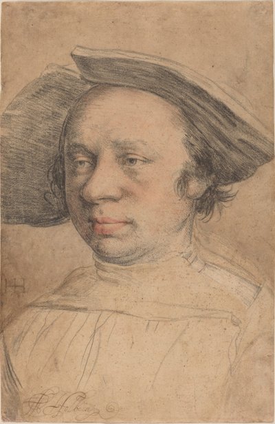 Retrato de un hombre con sombrero de ala ancha de Swiss 16th Century after Hans Holbein the Younger