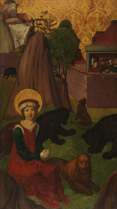 San Agapito de Preneste en la Arena, La Decapitación de San Agapito (detalle) de Swiss Painter