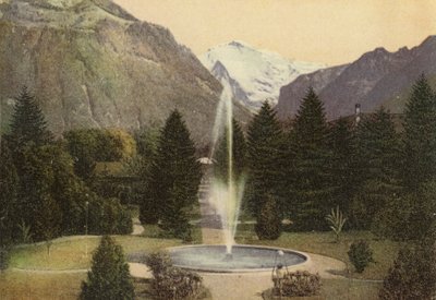 Oberland bernés: Interlaken, Kurgarten (foto a color) de Swiss Photographer