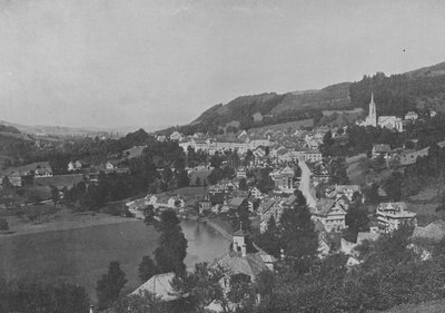 Lichtensteig, Toggenbourg, Cantón de San Galo (foto en b/n) de Swiss Photographer