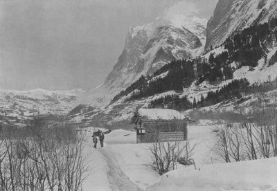 Paisaje de invierno en Grindelwald y el Wetterhorn de Swiss Photographer