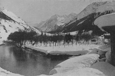 Paisaje de invierno en Klosters, Grisones (foto en b/n) de Swiss Photographer