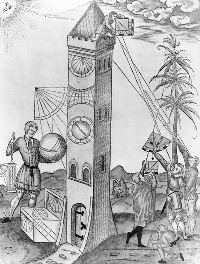 Una ilustración de Rudimenta Mathematica de Sebastian Munster, 1551 de Swiss School