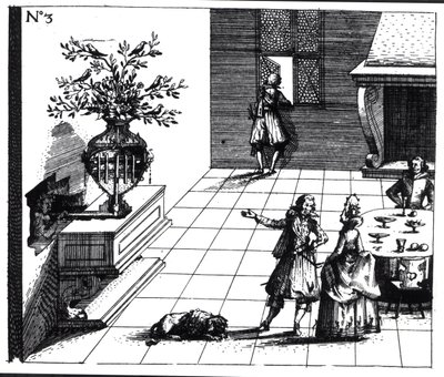 Árbol musical de canto de pájaros, publicado c.1670 de Swiss School