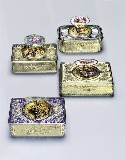Colección de cajas de pájaros cantores de Swiss School