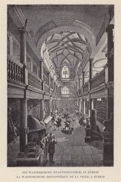 La Wasserkirche, Biblioteca de la Ciudad, en Zúrich de Swiss School