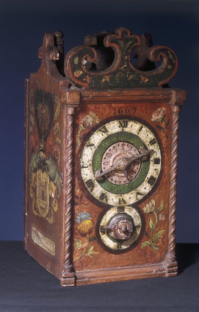 Reloj de alarma doméstico, 1669 de Swiss School