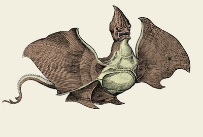 Monstruo marino fantástico, ilustración de 