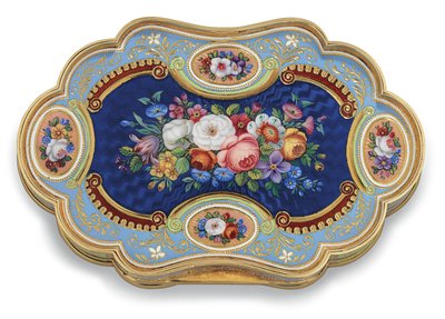 Caja de oro con retrato esmaltado del virrey Abbas I de Egipto, c.1820 de Swiss School