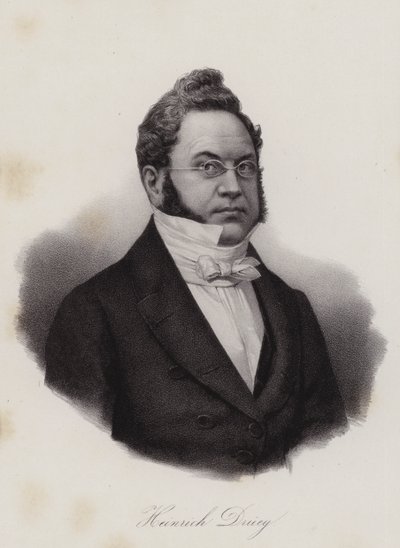 Heinrich Druey, abogado, filósofo y político suizo (grabado) de Swiss School