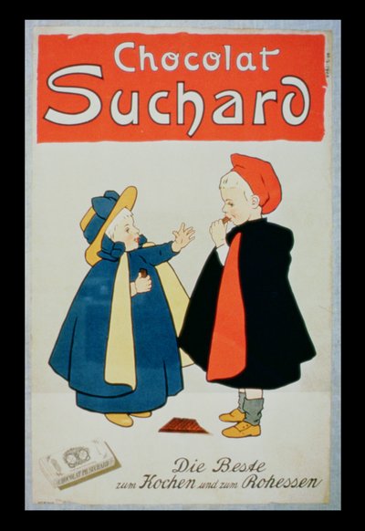 Póster publicitario para Chocolate Suchard de Swiss School