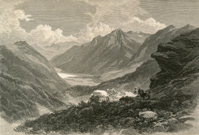 Escena en el valle de Poschiavo, Grisons del sur de Swiss School