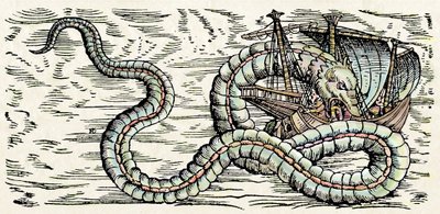 Monstruo marino, ilustración de "Historiae Animalium" de Conrad Gesner de Swiss School