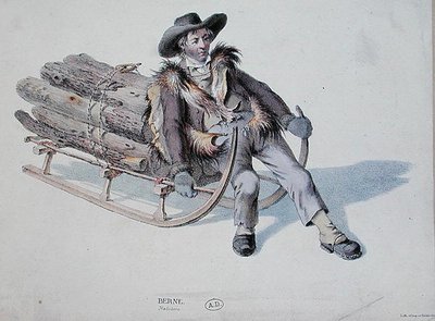 Trineo del distrito de Berna, principios del siglo XIX de Swiss School