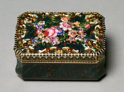 Caja de rapé, atribuida a miniatura pintada por Jean-Louis Richter de Swiss School