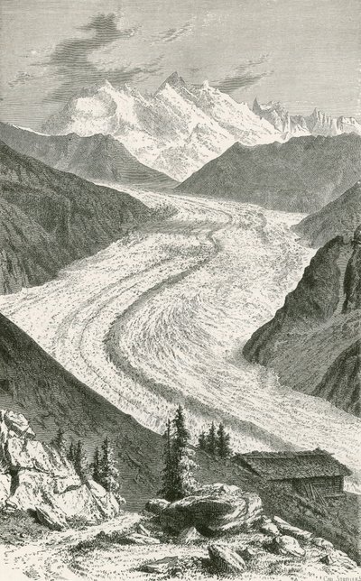 El glaciar Gorner y el Monte Rosa de Swiss School