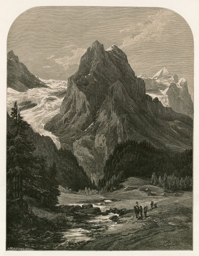 El glaciar Rosenlaui, entre el Wellhorn y los Engelhorns de Swiss School