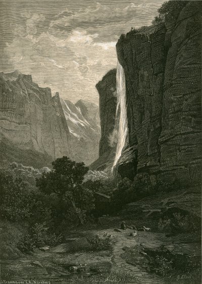 El Staubbach, en el valle de Lauterbrunnen de Swiss School