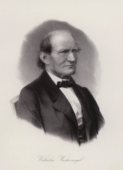 Wilhelm Wackernagel, filólogo germano-suizo (grabado) de Swiss School