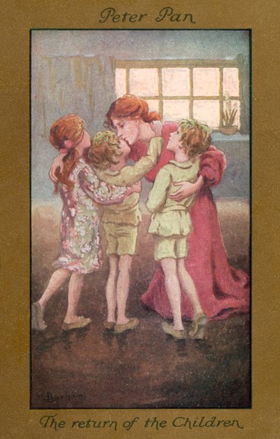 Peter Pan: El regreso de los niños (litografía en color) de Sybil Barham