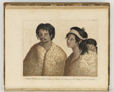 Nativos de Tierra del Fuego, ilustración de 