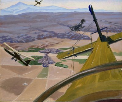 Sobre las colinas de Kurdistán: Volando sobre Kirkuk, 1919 de Sydney Carline