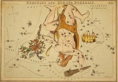 Hércules y Corona Borealis, Ilustración de 