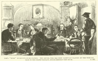 Ilustración para Tom Brown en Oxford de Thomas Hughes de Sydney Prior (after) Hall