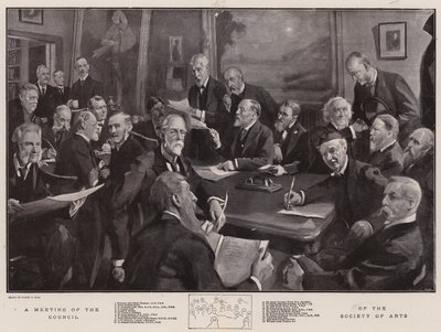 Una reunión del Consejo de la Sociedad de las Artes de Sydney Prior Hall