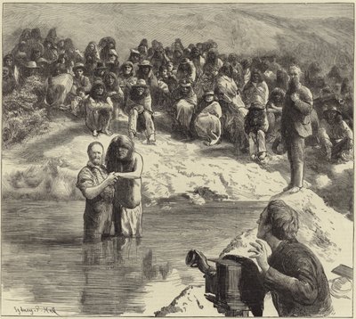 Un bautismo de indios norteamericanos de Sydney Prior Hall