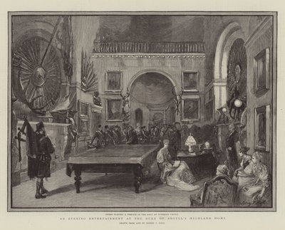 Un entretenimiento vespertino en la casa de campo del Duque de Argyll de Sydney Prior Hall