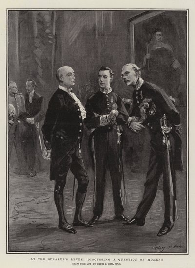 En la recepción del orador, discutiendo una cuestión importante de Sydney Prior Hall