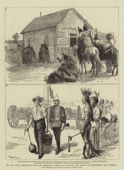 En el Gran Noroeste con el Marqués de Lorne, XIV, ¿Puede el indio rojo ser cristianizado y civilizado? de Sydney Prior Hall